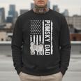 Pomsky Dad American Flag Pomsky Owner Pomsky Lover Men Sweatshirt