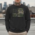 Promoted To Daddy Est 2026 Camo USA Flag New Dad 2026 Men Sweatshirt