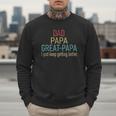 Promoted To Great Papa 2024 Fathers Day First Time Dad Men Sweatshirt
