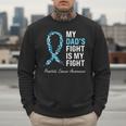 Prostate Cancer Awareness Light Blue Ribbon Dad Survivor Men Sweatshirt