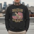 Now He Protects Me USAF Dad Proud Air Force Dad T-Shirt Men Sweatshirt