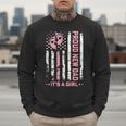 Proud New Dad New Girl Baby First Fathers Day American Flag Men Sweatshirt