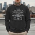 Proud US Army Ranger Dad Flag American USA Military Men Sweatshirt