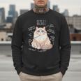 Ragdoll Cat Anatomy Cute Pet Mom Dad Cream Bicolor Men Sweatshirt