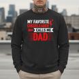 Red Cheer Dad Family Father Cheerleader Squad Men Sweatshirt