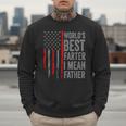 Retro Dad World's Best Farter I Mean Father Vintage Flag Usa Men Sweatshirt