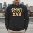 Retro Groovy Dad Matching Family 1st Birthday Party Men Sweatshirt
