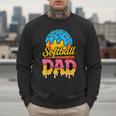 Retro Ice Cream Drip Softball Dad Game Day Dad Father's Day Men Sweatshirt Retro Ice Cream Drip Softball Dad Game Day Dad Father's Day Men Sweatshirt