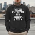 What Rhymes With Hunting Deer Hunter Dad Grandpa Men Men Sweatshirt
