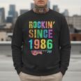 Rockin' Since 1986 Vintage Rockstar 40th Birthday Mom Dad 40 Men Sweatshirt
