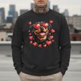 Rottweiler Heart Glasses Cute Rottie Dog Lover Mom Dad Kids Men Sweatshirt