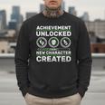 Schwangerschaft Verknden Geschenk Zocker New Character Created Pregnancy Announcement Dad Gamer Men Sweatshirt
