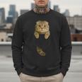 Scottish Fold Cat Pocket Cat Mom Cat Dad Cat Lover Men Sweatshirt