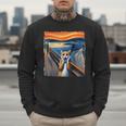 The Scream Cat Parody For Kitty Cat Lover Cat Mom Cat Dad Men Sweatshirt