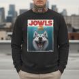 Siberian Husky Jowls Sled Dog Mom Top Alaskan Dog Dad Men Sweatshirt
