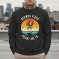 Sounds Fishy Count Me In Dad Grandpa Vintage Fishing Men Sweatshirt