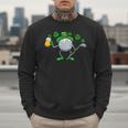 St Patricks Day Golf Golfing Irish Golfer Beer Humor Men Dad Men Sweatshirt