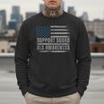 Support ALS Awareness Month USA American Flag Men Dad Men Sweatshirt