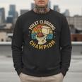 Toilet Clogging Champion Bathroom Humor Dad Jokes Men Sweatshirt