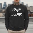 Twin Dad Papa Bear Two Cubs 2 Kids Men Sweatshirt