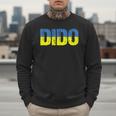 Ukrainian Dido Grandfather Dad Ukraine Flag Distressed Men Sweatshirt