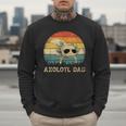 Vintage Axolotl Dad Axolotl Lovers Daddy Father's Day Men Sweatshirt