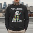 Vintage Father Son Family Autistic Kids Autism Awareness Dad Men Sweatshirt