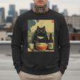 Vintage Japanese Cat Ramen Cat Dad Retro Graphic Women Men Sweatshirt Vintage Japanese Cat Ramen Cat Dad Retro Graphic Women Men Sweatshirt