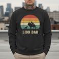 Vintage Lion Dad Father Grandpa Father's Day Men Sweatshirt