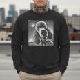 Vintage Poodle Selfie With UFO Alien Photobooth Dog Mom Dad Men Sweatshirt