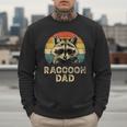 Vintage Raccoon Dad Raccoon Lovers Daddy Father's Day Men Sweatshirt
