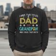 Vintage I Have Two Titles Dad And Grandpaw Dog Lover Men Sweatshirt