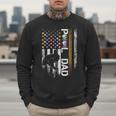 Vintage USA Flag Billiards Player Proud Pool Dad Men Sweatshirt