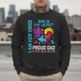 I Am Her Voice She Is My Heart Autism Awareness Daughter Dad Men Sweatshirt