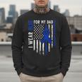 I Wear Blue For My Dad Colon Cancer Awareness Blue USA Flag Men Sweatshirt