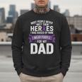 I Wear Purple For My Dad Pancreatic Cancer Support Men Sweatshirt