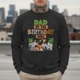 Wild Dad Of The Birthday Girl Zoo Safari Jungle Animal Men Sweatshirt