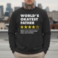Worlds Okayest Father Dad Joke Review For Fathers Day Men Sweatshirt