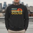 Worlds Okayest Golfer Retro Golf Joke Dad Men Women Kids Men Sweatshirt