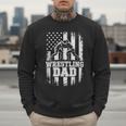 Wrestling Dad US Flag Fathers Day Wrestling Fans Men Sweatshirt