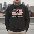 Wrestling Dad US Flag Fathers Day Retro Wrestling Fans Men Sweatshirt