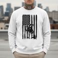American Flag USA Patriot Boxer Dog Dad Men Sweatshirt