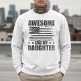 Awesome Like My Daughter Mom Dad American Flag Men Sweatshirt
