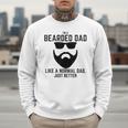 Bearded Dad Beard Humor Superhero Men Sweatshirt