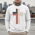 Blessed Dad Christian From Daughter Son Jesus Patriotic Men Sweatshirt