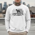 Boston Terrier Dad Distressed American Flag Patriotic Dog Men Sweatshirt