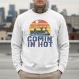 Comin In Hot Pontoon Boat Boating Lake For Dad Small Men Sweatshirt