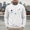 Dad Of The Birthday Boy Space Astronaut Birthday Family Men Sweatshirt