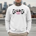 Dad Of The Birthday Girl Cow Daddy Papa Bday Matching Men Sweatshirt