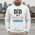 Dad Of A Hip Dysplasia Warrior Beige Blue Hip Dysplasia Men Sweatshirt